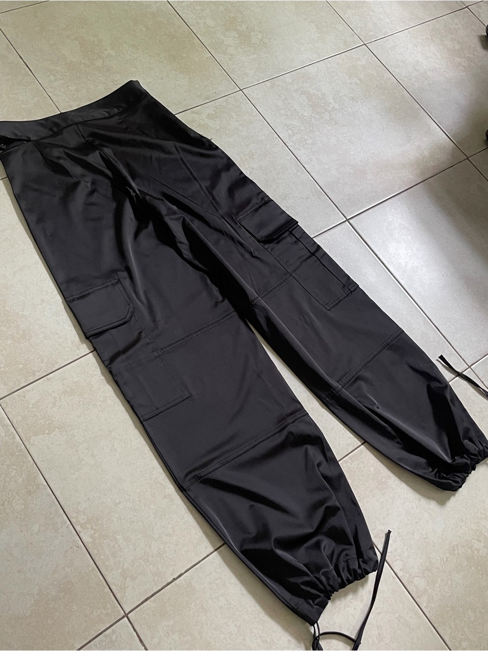 Brand new Zara Satin Black Cargo Pants - Picture 5 of 5
